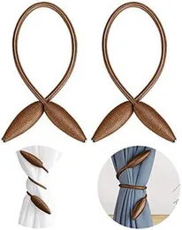 Hasthip Polyester Solid Curtain Tieback Free Size Coffee Pack Of 2