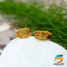 Gold Plated Gypsy Earrings With Two lane Stylish Beautiful for women and Girls Drop Earring.