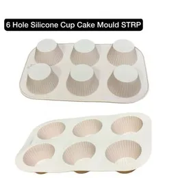 6 hold silicone cup cake mold - strp
