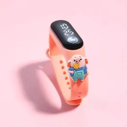An Electronic Children's Watch with a Cartoon Piggy Design.