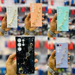 Samsung A35,A50,A50S,A30S,A55,J2 PRIME,J4 PLUS,J7,J7 PRIME,S23 ULTRA ladies Pretty Hearts Chain Design Silicone case Mobile phone Back Cover