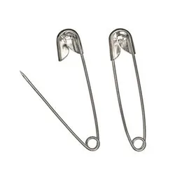 Women's Silver Color Steel Safety Saree Pins No 1 - 12 Pcs