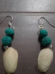 Natural bead earrings