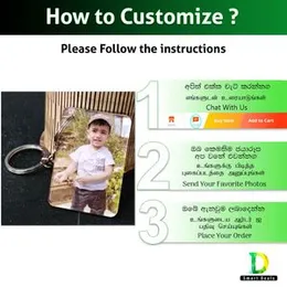 Customized Double Side Photo Key Tags, Personalized Acrylic Photo Key Tags, Box Key Chain(null)