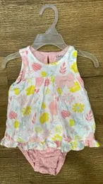 baby girl floral onesie dress