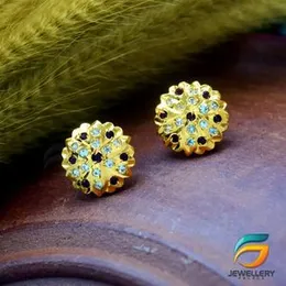 Gold Plated Stone Quirky Gold Women Fancy Earrings With White Stone Fashion Stylish Rich Look Earring For Women.