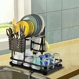 Carbon coated steel Plate & cup rack single layer