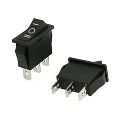 Rocker KCD3 On-Off-On Switch 3 Pin AC 15A/250V 20A/125V (Black)