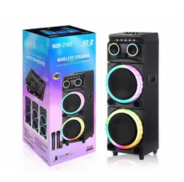 NDR-2102 Dual 12″ High Power Wireless Bluetooth Speaker with TWS and Karaoke MicV