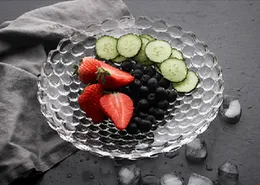 Crystal Glass Fruit Bowl – Bubble Pattern