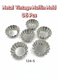 6PCS Mini Tart Pans Carbon Steel – Non Stick Egg Tart & Muffin Mold Tin