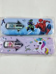 Unicorn Pencil Box or Geometry, with Sharpener and Eraser, Double Sided