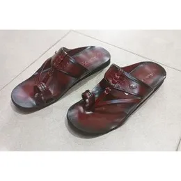 Men Leather Maroon Soft sole Toering Sandals