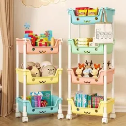 kids 4 layer multy color storage trolly