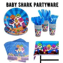 Shark theme paper plate paper cup and Paper Serviette