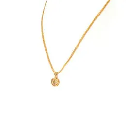 Gold Plated Guaranteed 18/24 inch 02mm Bismark Chain with Small Derana Pendant Necklace for ladies.