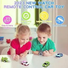 Rechargeable Watch Remote Control Car – 2.4GHz Mini Cartoon RC Wrist Racing Car with USB Charging, Small Toy Car Gift for Kids 3-12 Years