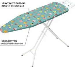 Premium Cotton Ironing Board Cover with Extra Thick Felt – Durable, Heat-Resistant & Stain-Proof Adjustable Cover for Standard & Wide Ironing Boards