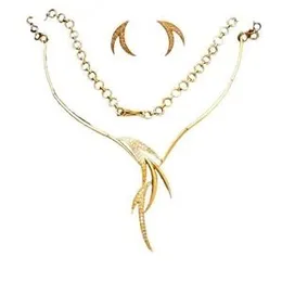 Gold plated Quality Necklace Beautiful Design Necklace With Earring For Woman FREE GIFT BOX.