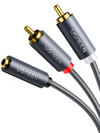 UGREEN 1 Meter 3.5mm Female to 2 RCA Male Audio Cable – AV102 - 10588