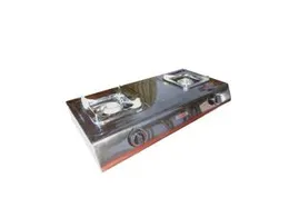 SANYO GC7200P Double Burner Stainless Steel Gas Stove – Auto Ignition