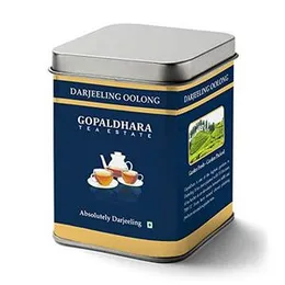 Gopaldhara Darjeeling Tea High Mountain Summer Oolong 100g Tin Can - (Premium Series) Fresh Second Flush Black Tea - Highest Elevation 7000Ft. (FROM I