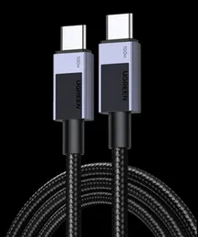UGREEN 1 Meter 100W 5A MaxType-C to Type-C PD Fast Charging Nylon Braided Cable – L512 - 45063