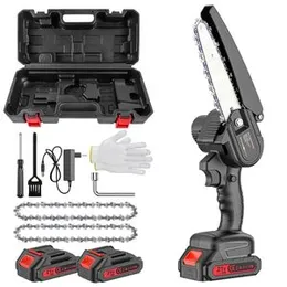 28V Cordless Electric Chainsaw with single battery – High-Power Mini Handheld Pruning Saw for Wood Cutting, Tree Trimming, and Garden Maintenance