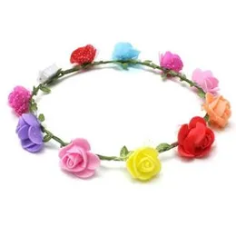 Flower Crown Headband Hair Decor Accessory Wedding Festivals Floral Hair Band