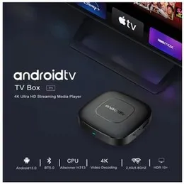 Android 13 Smart TV Box 4K Ultra HD HDR10 | Allwinner H313 Quad Core Streaming Device | Dual Band 2.4G/5G WiFi + Bluetooth 5.0 | Dolby Vision & Dolby