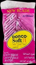 5 pcs pack Dorco Soft Twin Blade Disposable Razors for Women