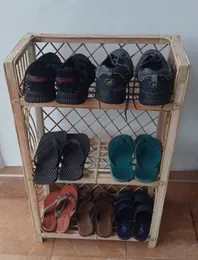 Cane Shoe Rack (වේවැල් සපත්තු රාක්කය) - Medium