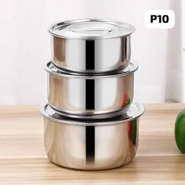 3pcs Stainless Steel Stock Pot Set