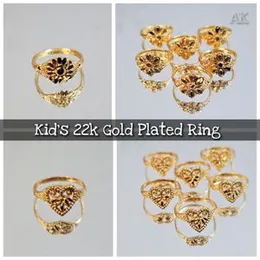 Kids 22k Gold Plated Ring – Elegant & Durable | Fashion Jewelry for Girls