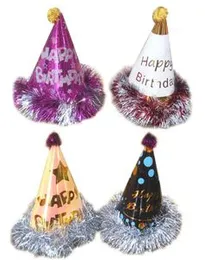 Multi Colour Shine Cardboard Birthday Cap Birthday Party Decorations