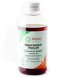 Sitaram Ayurveda Sahacharadi Thailam 200ml | Kerala Ayurvedic Sahacharadi Oil | Restores Strength & Mobility to the Lower body | Reduces Rigidity(FROM