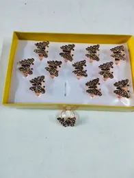 Wholesale 1Pcs Mixed Style Crystal Assorted Flower Animal Adjustable Rings Kids Girls Party Gift Fashion Finger Jewelry