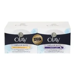 Olay Natural Aura Glowing Radiance Day And Night Cream Pack