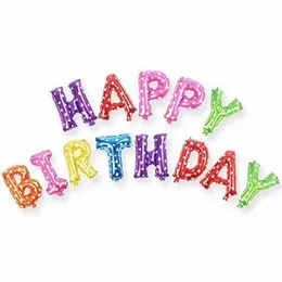 13Pcs 16" Happy Birthday Letter Foil Banner Balloon Party Foil MULTY