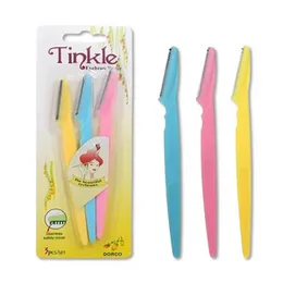 3 Pcs Tinkle Eyebrow Razor/ Set, Hair Trimmer ter Shaver and Tough up Tool, Facial Razor with Safety Cover / Shavindu
