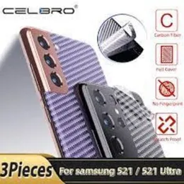Carbon fiber Back Sticker For Samsung Galaxy S21