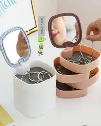 Four Layer Rotatable Jewelry Organizer Storage Rack