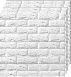 PE Foam 3D Brick Wall Sticker Thick 3D Brick Wall Stickers Wallpaper Decor DIY Foam Waterproof Wall Covering Wallpaper For Kids Living Room TV Backgro