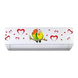 Decal O Decal Air Conditioner Sticker - Parrot Love and Heartins - Decorative AC - Sticker (FROM INDIA FAAZ)