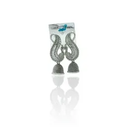 Shreyadzines Traditional Designer Oxidized Silver Jhumki Jhumka Earrings for Women.