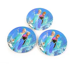 10 Pcs Frozen Theme Paper Plates, Paper Cups & Paper Tissues for Birthday Parties - Disney Frozen Fever