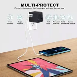 4   in   1   Multi-Nation   Travel   Adapter   With   USB   Charger   CT-100