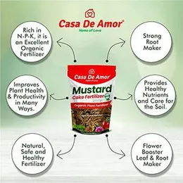 Casa De Amor Mustard Oil Cake Fertilizer for Plant Growth and Healthy Roots (2 Kg) (FROM INDIA)NUZ