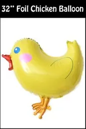 32" Foil Chicken Chick Bird Happy Birthday Parties