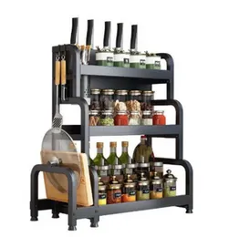 New Arrivals Kitchen Spice Rack Plastic Shelf Storage Organizer Multipurpose Countertop Rack for Home and Kitchen